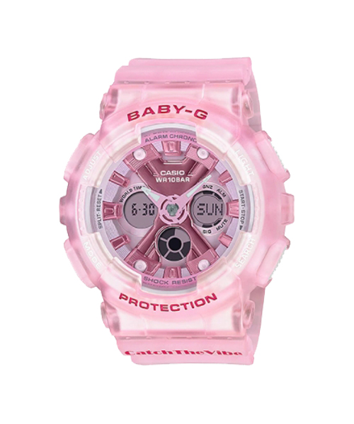 CASIO BABY-G นาฬิกาข้อมือ นาฬิกากันน้ำ นาฬิกาของแท้ ประกันศูนย์ CMG 1 ปี รุ่น BA-130CV-4A นาฬิกาสีชมพู