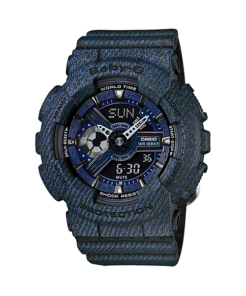 CASIO BABY-G นาฬิกาข้อมือ นาฬิกากันน้ำ นาฬิกาของแท้ ประกันศูนย์ CMG 1 ปี รุ่น BA-110DC-2A1 นาฬิกาสีดำ