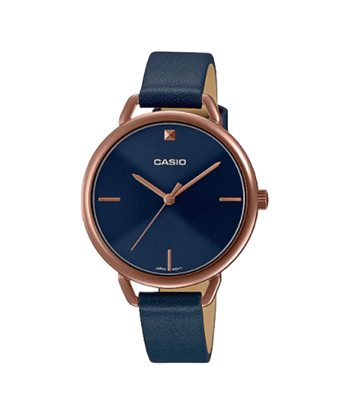 CASIO นาฬิกาคาสิโอ นาฬิกาข้อมือ นาฬิกากันน้ำ นาฬิกาของแท้ ประกันศูนย์ CMG 1 ปี รุ่น LTP-E415RL-2C นาฬิกาสีน้ำเงิน