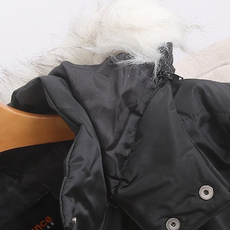 Ambiance เสื้อกันหนาว เสื้อฮู้ดเฟอร์ บุนวมอุ่น แบรนด์ AMBIANCE (padded puffer สำเนา ดำ