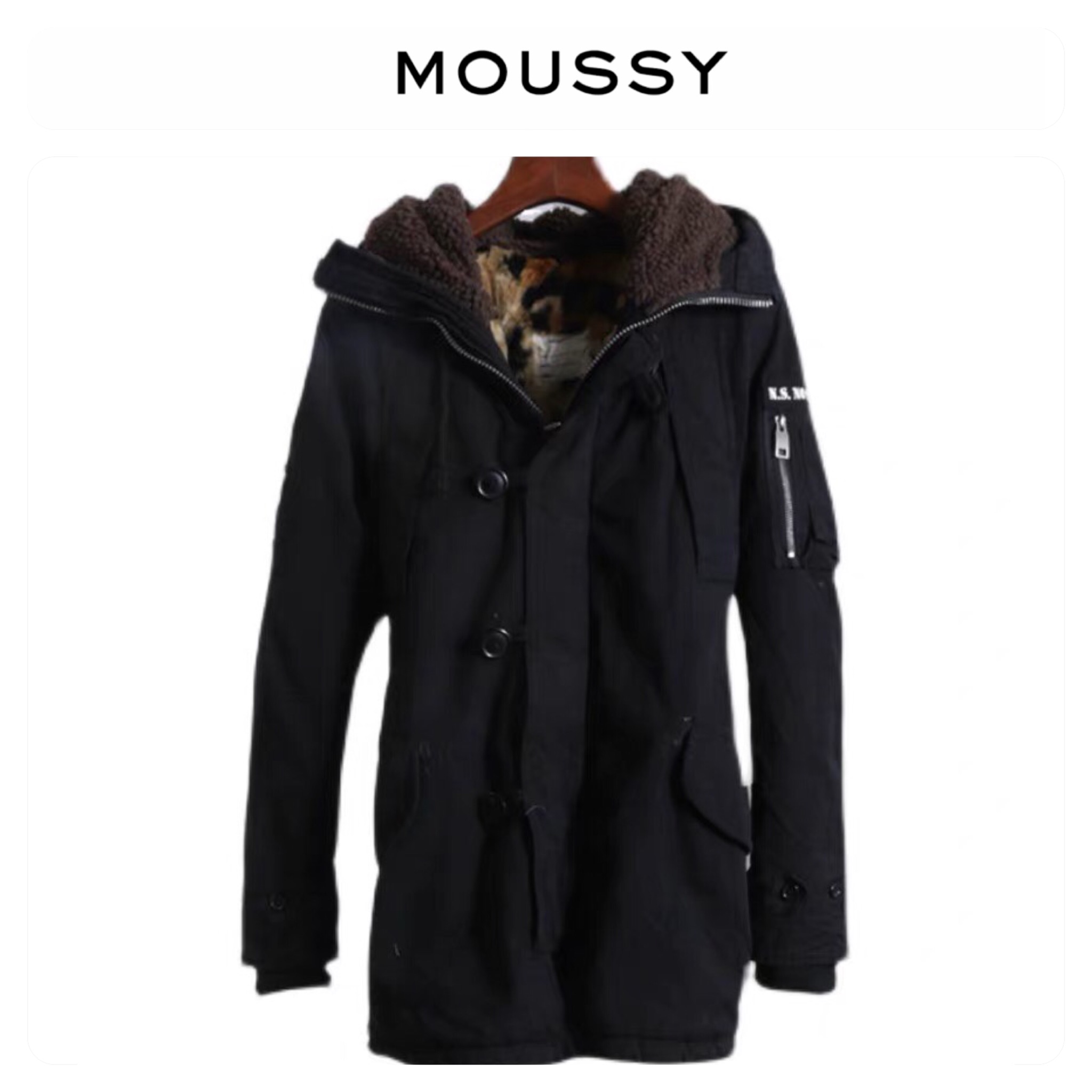 เสื้อกันหนาว ติดฮูท เสื้อcoat แบรนด์ดัง ญี่ปุ่น MOUSSY japan สีฟ้าอ่อน แต่งซับขนอุ่นด้านใน (ขนด้านในถอดใส่ได้ทั้งชิ้นเลยคะ )มีกระดุมSize M/L * ไม่มีขนเฟอร์ปลายหมวกนะคะ* สำเนา สำเนา