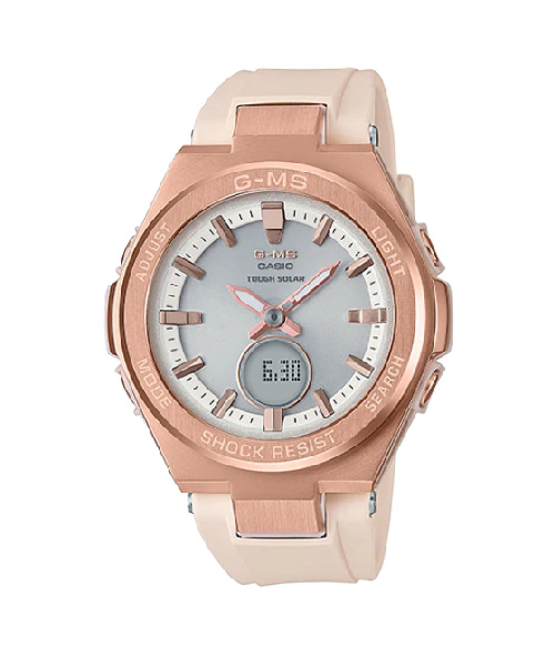CASIO G-MS นาฬิกาข้อมือ นาฬิกากันน้ำ นาฬิกาของแท้ ประกันศูนย์ CMG 1 ปี รุ่น MSG-S200G-4A นาฬิกาสีชมพู