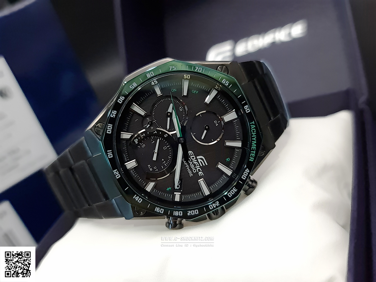 CASIO EDIFICE นาฬิกาข้อมือ นาฬิกากันน้ำ นาฬิกาของแท้ ประกันศูนย์ CMG 1 ปี รุ่น EQB-1100XDC-1A นาฬิกาสีดำ