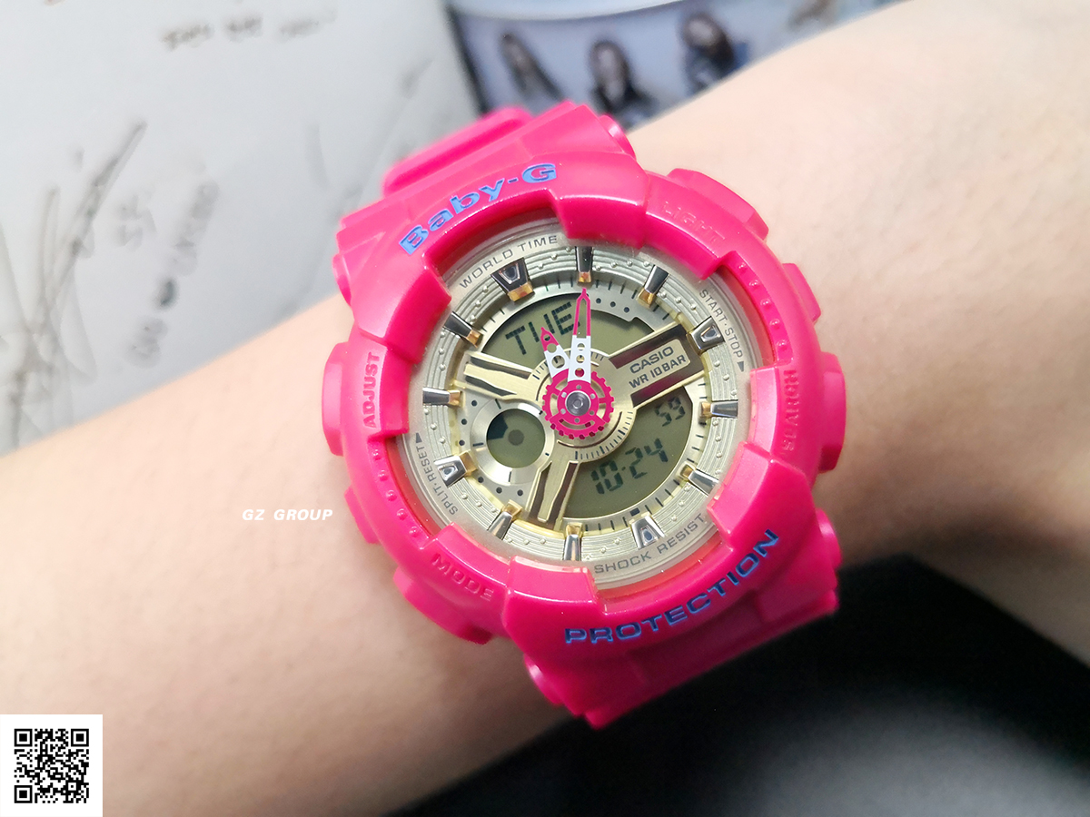 CASIO MID YEAR SALE BABY-G พร้อมส่ง นาฬิกาข้อมือ นาฬิกากันน้ำ นาฬิกาของแท้ ประกันศูนย์ CMG 1 ปี รุ่น BA-111GGB-4A นาฬิกาสีชมพู