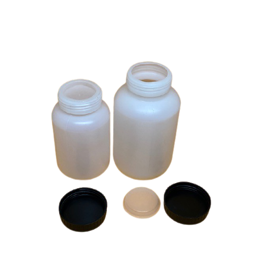 Plastic Reagen Bottle wide mouth PE (ฝาสีดำ 2ชั้น)