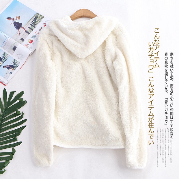 เสื้อคลุมกันหนาว หมวกฮู้ด แต่งขน เนื้อเนียน นุ่ม คะ size S/M/L สำเนา