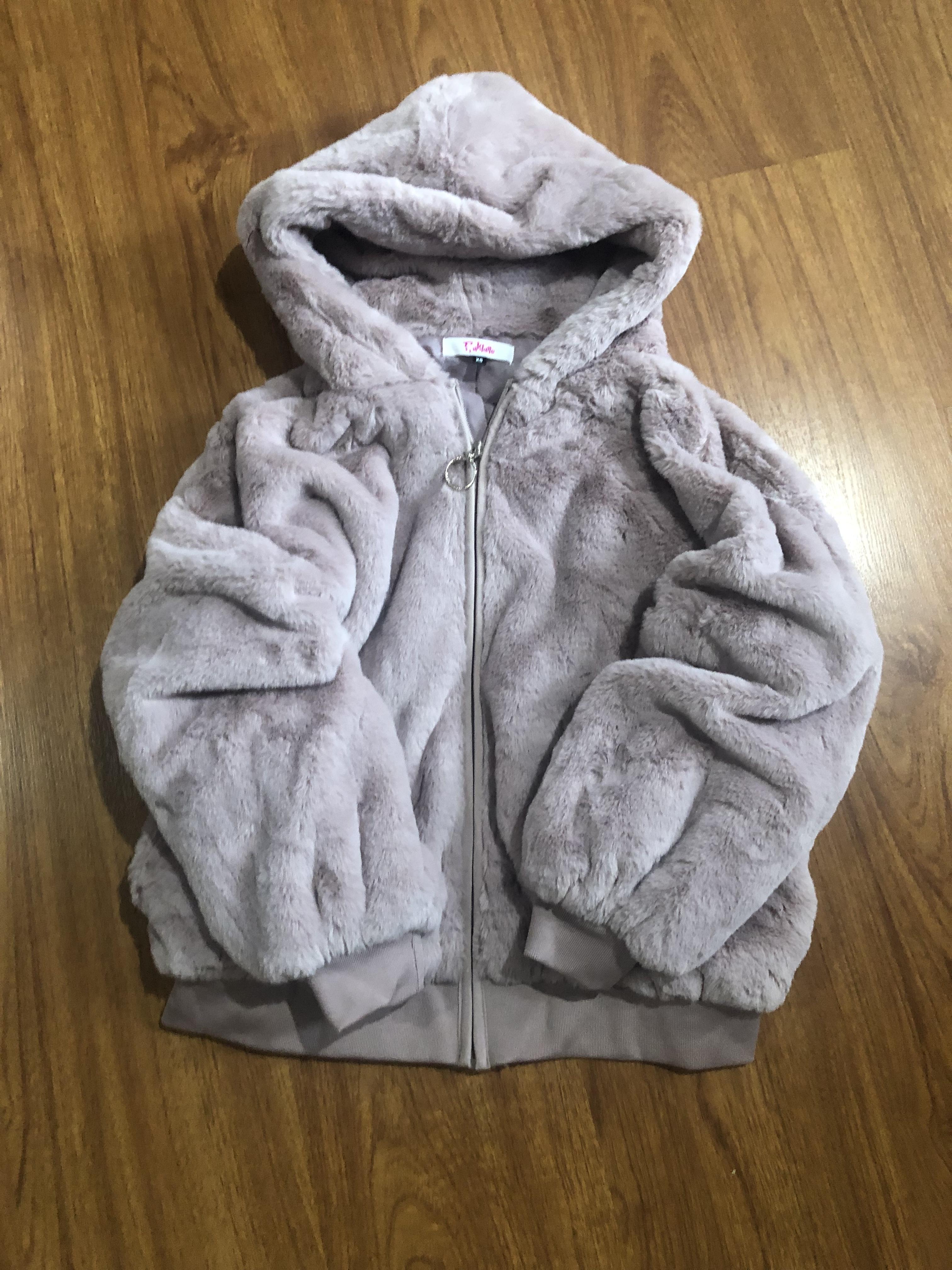 Pink latte เสื้อเฟอร์กันหนาว หมวกฮู้ด เสื้อขน (FLUFFY COAT ) แบรนด์ Pink latte