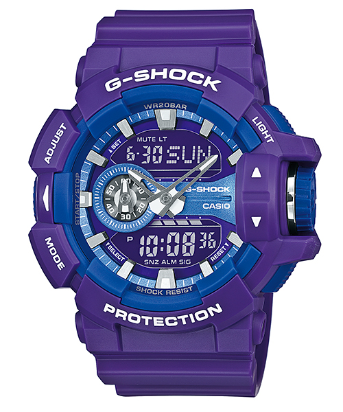 CASIO G-SHOCK นาฬิกาข้อมือ นาฬิกากันน้ำ นาฬิกาของแท้ ประกันศูนย์ CMG 1 ปี รุ่น GA-400A-6A นาฬิกาสีม่วง