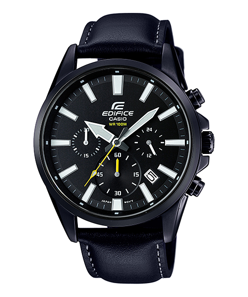 CASIO EDIFICE นาฬิกาข้อมือ นาฬิกากันน้ำ นาฬิกาของแท้ ประกันศูนย์ CMG 1 ปี รุ่น EFV-510BL-1A นาฬิกาสีดำ