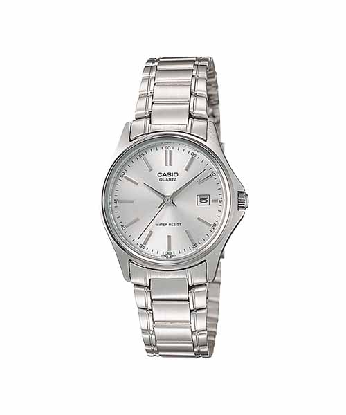 CASIO นาฬิกาคาสิโอ นาฬิกาข้อมือ นาฬิกากันน้ำ นาฬิกาของแท้ ประกันศูนย์ CMG 1 ปี รุ่น LTP-1183A-7A นาฬิกาสีเงิน