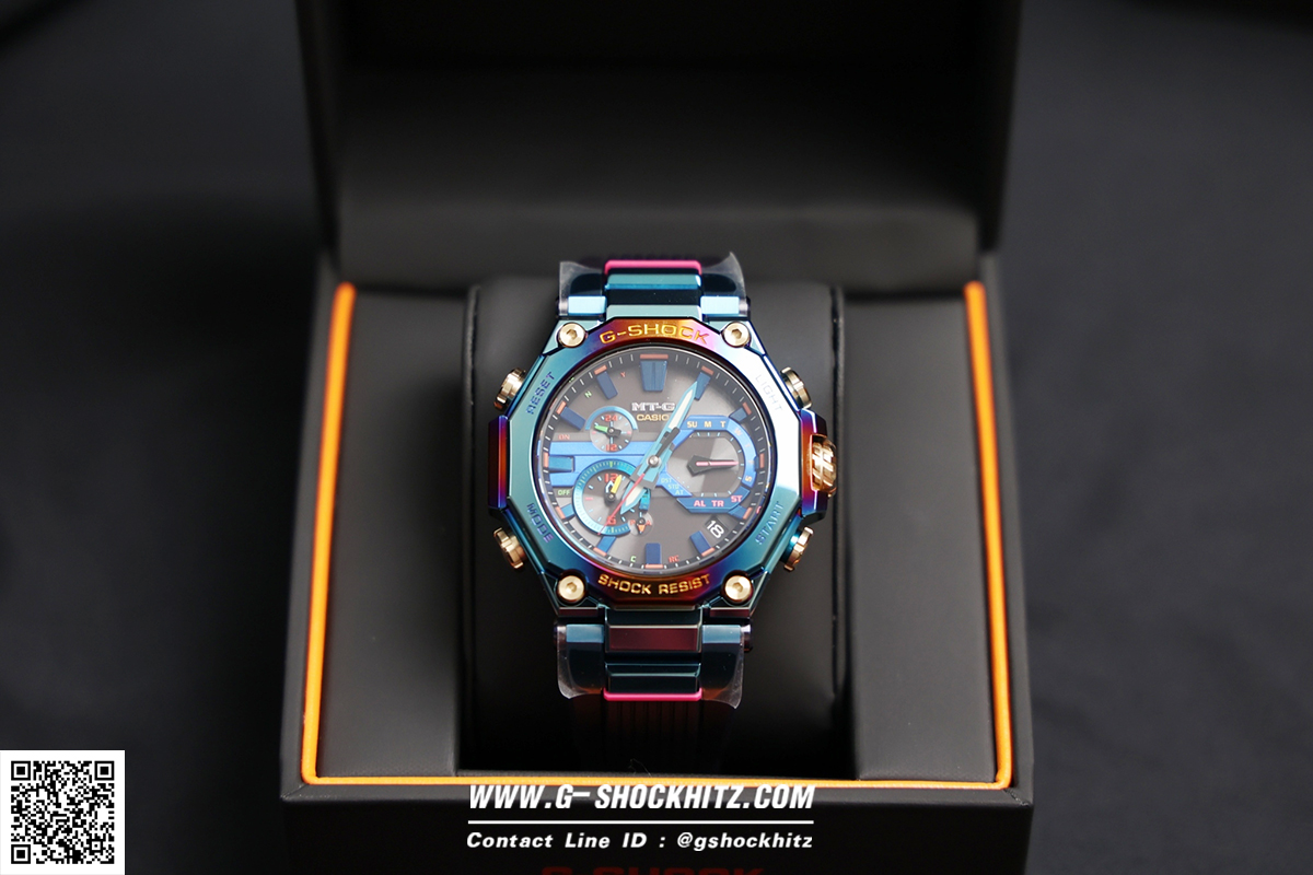 CASIO G-SHOCK นาฬิกาข้อมือ นาฬิกากันน้ำ นาฬิกาของแท้ ประกันศูนย์ CMG 1 ปี รุ่น MTG-B2000PH-2A นาฬิกาสีน้ำเงิน