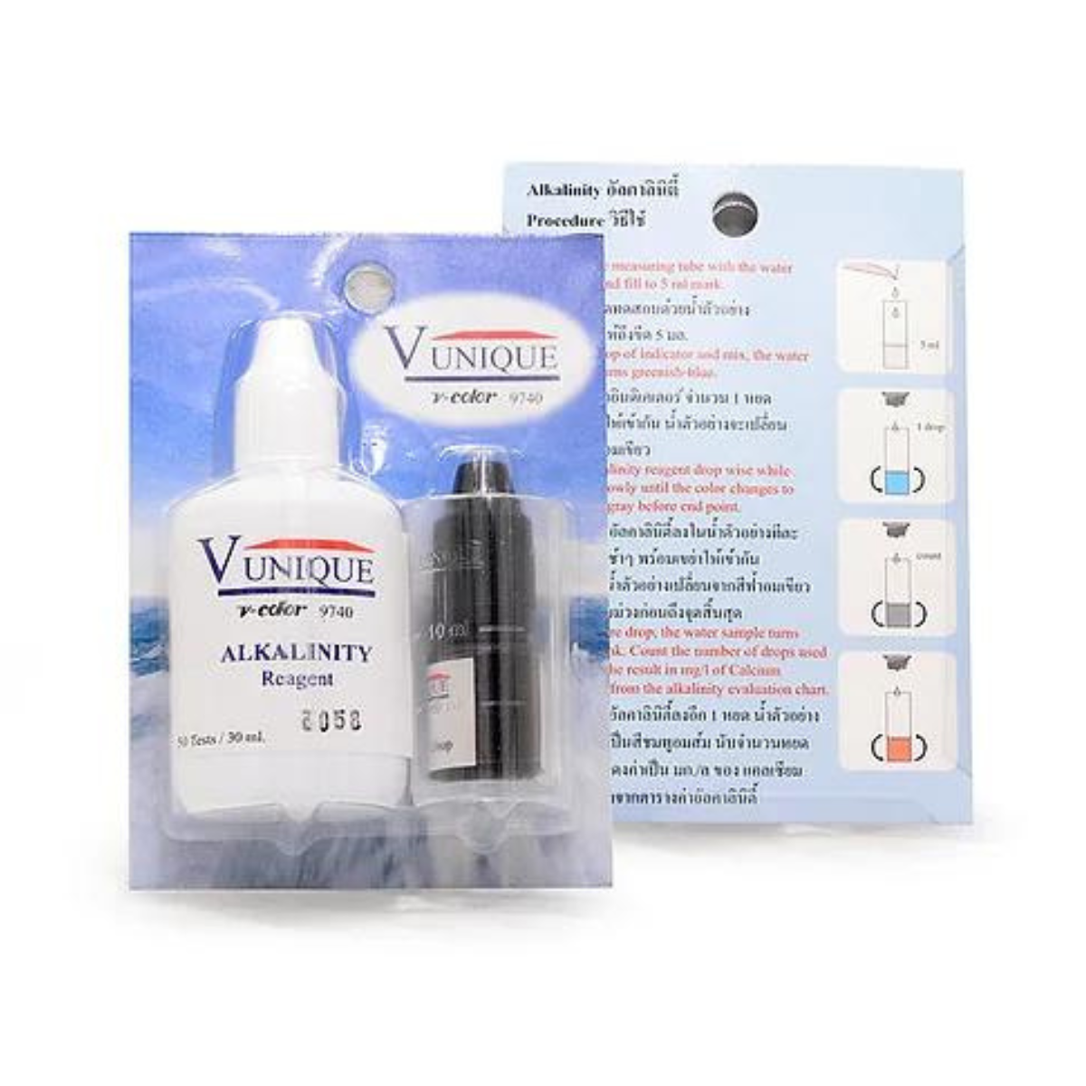 Alkalinity Test Kit ชุดทดสอบอัลคาลินิตี้ V-COLOR 9740 "V-UNIQUE"