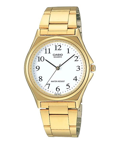 CASIO นาฬิกาคาสิโอ นาฬิกาข้อมือ นาฬิกากันน้ำ นาฬิกาของแท้ ประกันศูนย์ CMG 1 ปี รุ่น MTP-1130N-7B นาฬิกาสีทอง