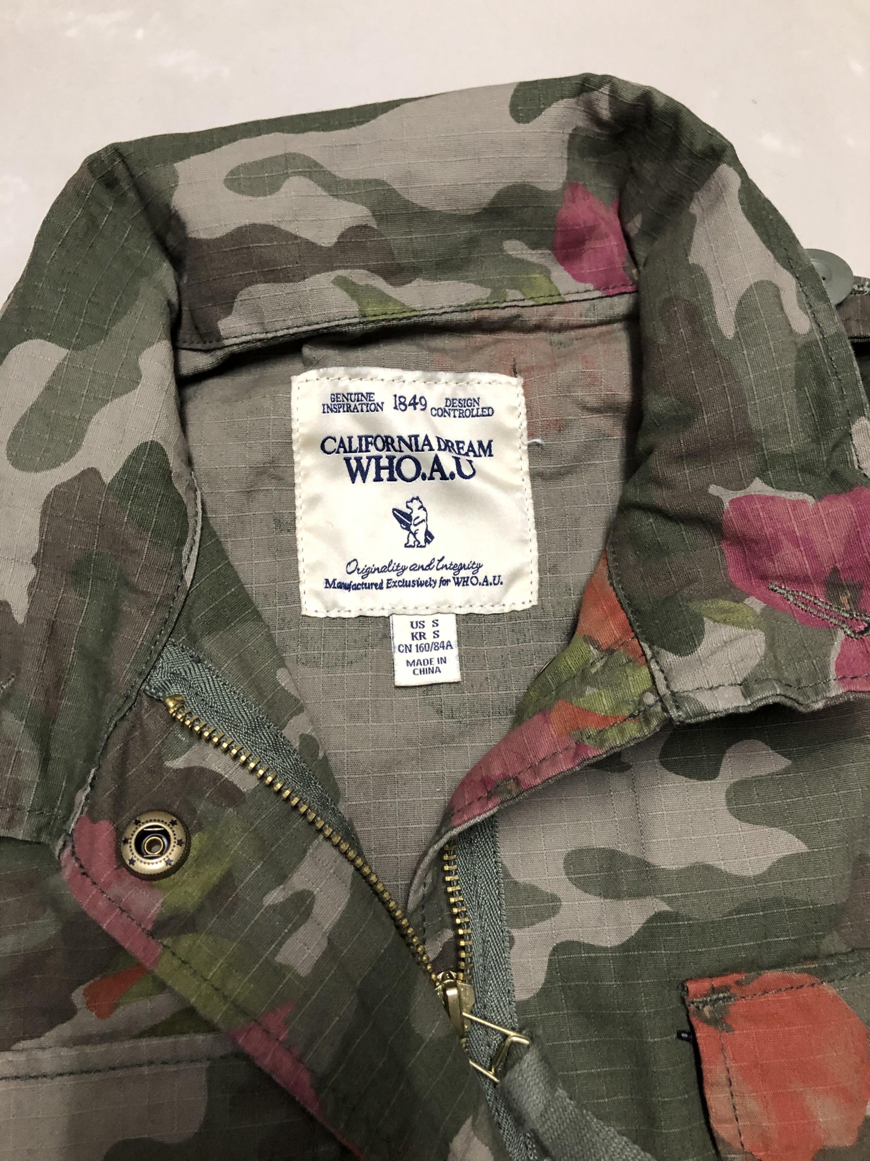 Who.au เสื้อนอกทหาร เสื้อแจ็คเก็ต ลายพรางFlora camo แนวทหาร แพทเทินสวย เท่ห์ มาก แบรนด์Who.Au คะ สำเนา สำเนา สำเนา สำเนา สำเนา เขียว