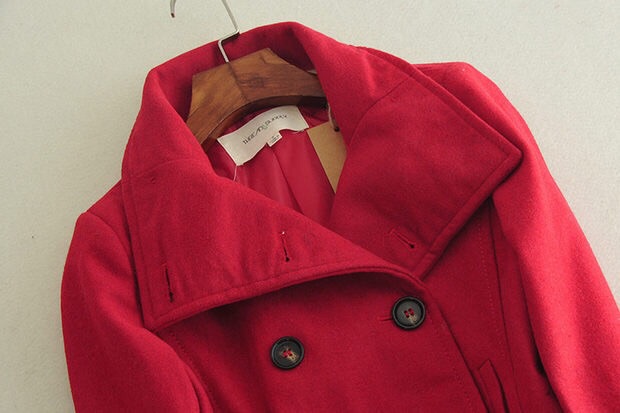 Thread&supply เสื้อคลุม เสื้อโค้ด coat ผ้าสักหลาด สีดำ brand: Thread&Supplyกระดุม 2 แถว แต่งคอได้2 แบบ เก๋ๆ( คอปีน/คอปก) ปกใหญ่สวยเท่ห์ แพทเทริน์เนื้อหรู สินค้าหลุดโรงงาน Size S ดำ