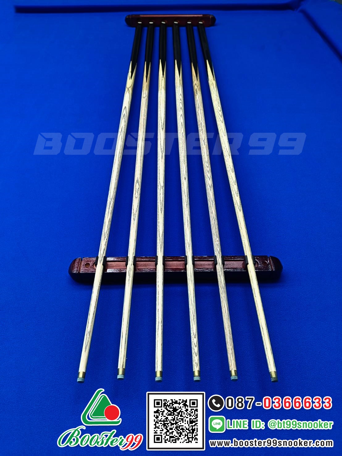 [TN04-TN05] ที่วางไม้คิว ติดผนัง แบบไม้ ( มีแบบ6ด้าม / แบบ8ด้าม )