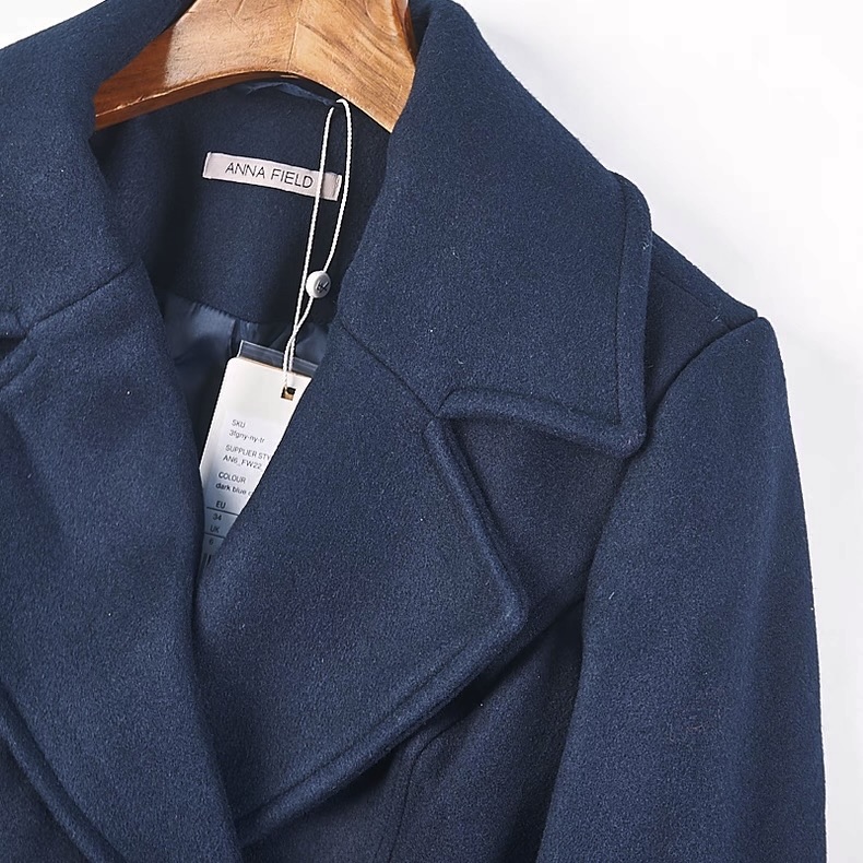 Love tree เสื้อโค้ทกันหนาว เสื้อกันหนาว overcoat โค้ทวูล สีcamel belt coat สีครีมเบจ แบรนด์ ANNA FIELD Camel