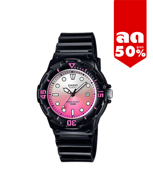 CASIO นาฬิกาคาสิโอ นาฬิกาข้อมือ นาฬิกากันน้ำ นาฬิกาของแท้ ประกันศูนย์ CMG 1 ปี รุ่น LRW-200H-4E นาฬิกาสีดำ