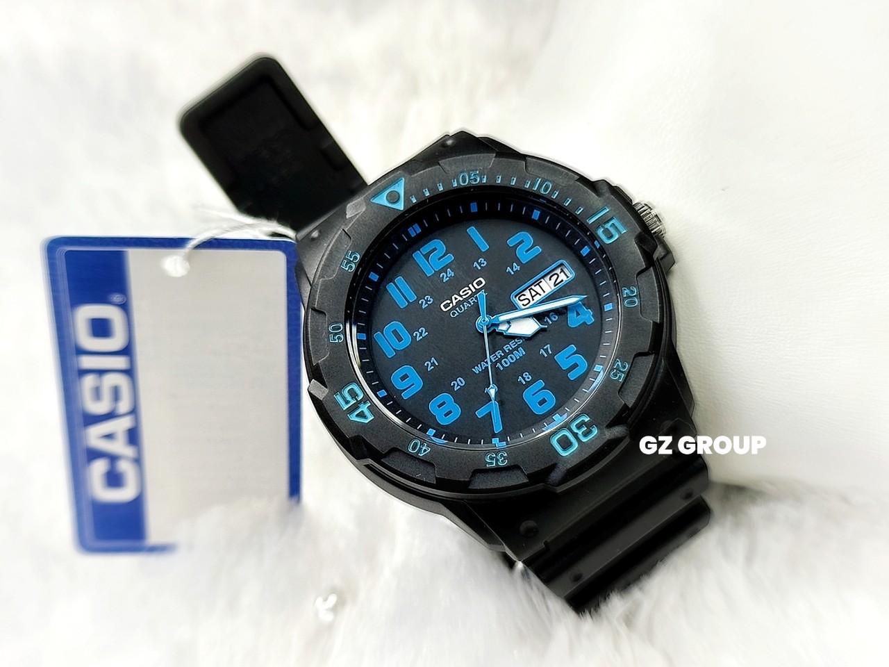 CASIO นาฬิกาคาสิโอ นาฬิกาข้อมือ นาฬิกากันน้ำ นาฬิกาของแท้ ประกันศูนย์ CMG 1 ปี รุ่น MRW-200H-2B นาฬิกาสีดำ