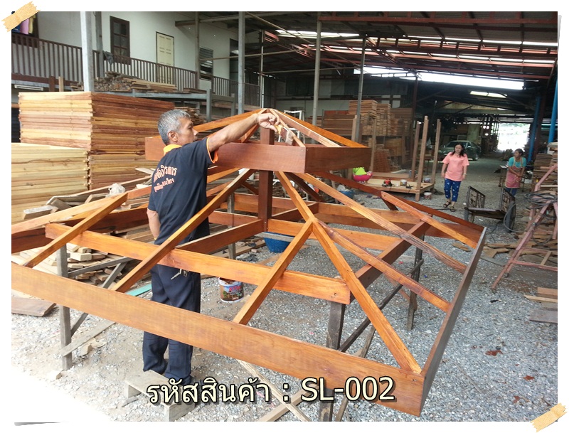 รหัสสินค้า SL-002 : ศาลาบาหลี เสาเหลี่ยม ขนาด 2 X2 X 3 เมตร