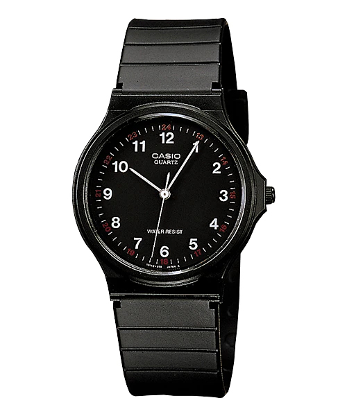 CASIO นาฬิกาคาสิโอ นาฬิกาข้อมือ นาฬิกากันน้ำ นาฬิกาของแท้ ประกันศูนย์ CMG 1 ปี รุ่น MQ-24-1B นาฬิกาสีดำ