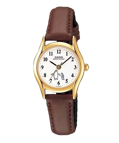 CASIO นาฬิกาคาสิโอ นาฬิกาข้อมือ นาฬิกากันน้ำ นาฬิกาของแท้ ประกันศูนย์ CMG 1 ปี รุ่น LTP-1094Q-7B6 นาฬิกาสีน้ำตาล