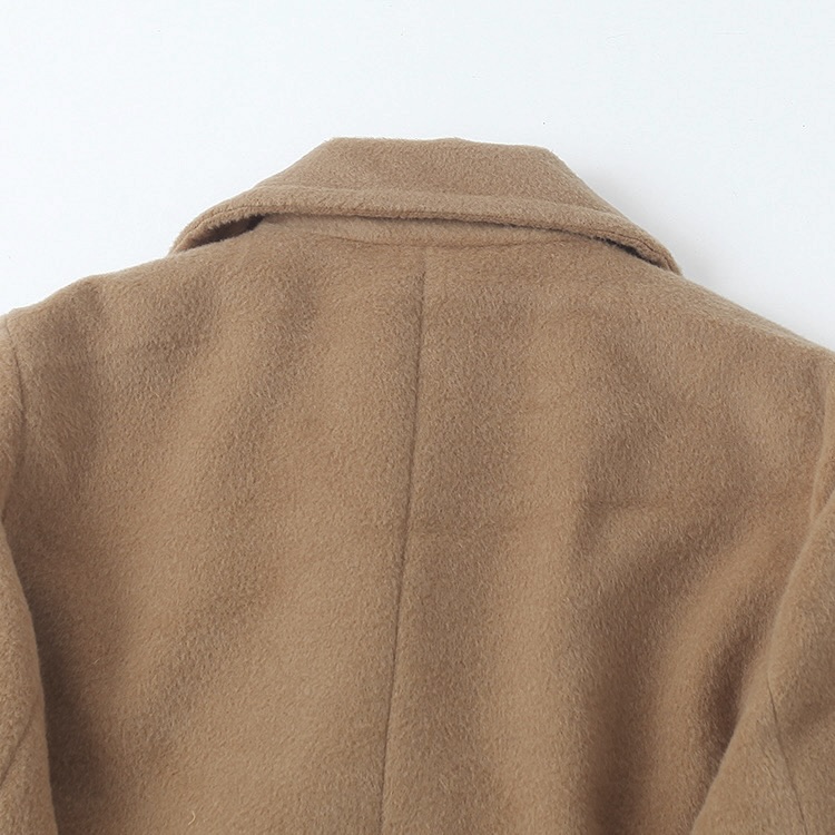 เสื้อโค้ท peacoat เสื้อโค้ทเฟอร์ โค้ทสักหลาดสีน้ำตาลกากี แบรนด์ DISCOAT(Japan)
