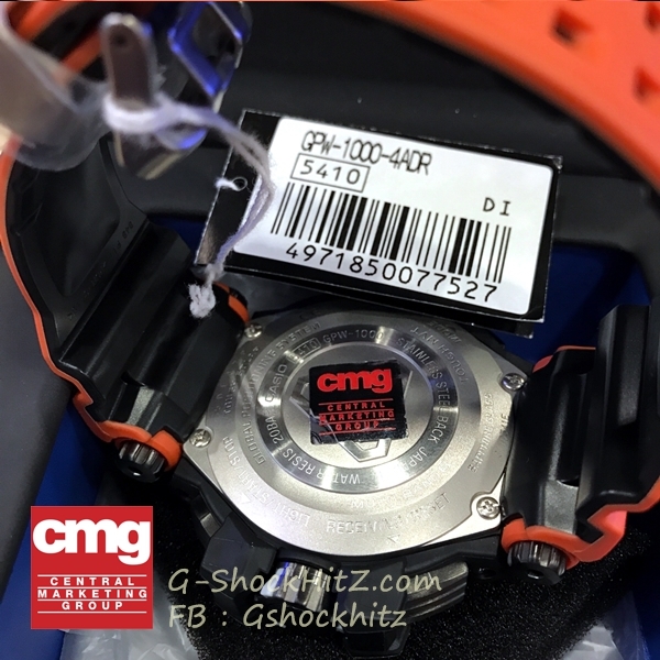 CASIO G-SHOCK นาฬิกาข้อมือ นาฬิกากันน้ำ นาฬิกาของแท้ ประกันศูนย์ CMG 1 ปี รุ่น GPW-1000-4A นาฬิกาสีดำ