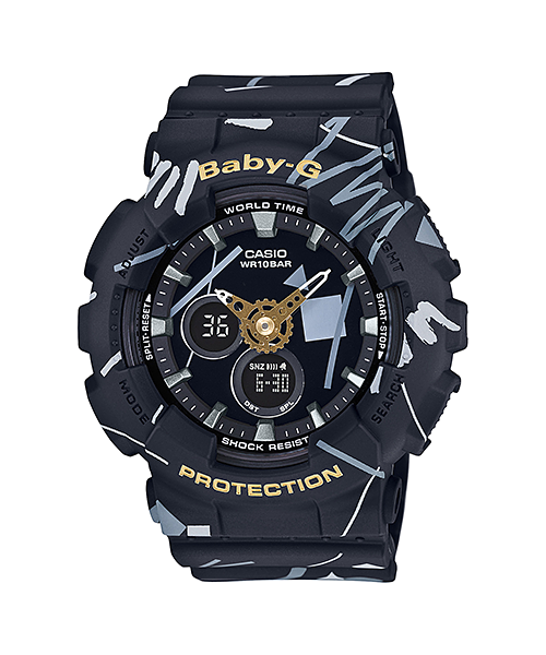 CASIO BABY-G นาฬิกาข้อมือ นาฬิกากันน้ำ นาฬิกาของแท้ ประกันศูนย์ CMG 1 ปี รุ่น BA-120SC-1A นาฬิกาสีดำ