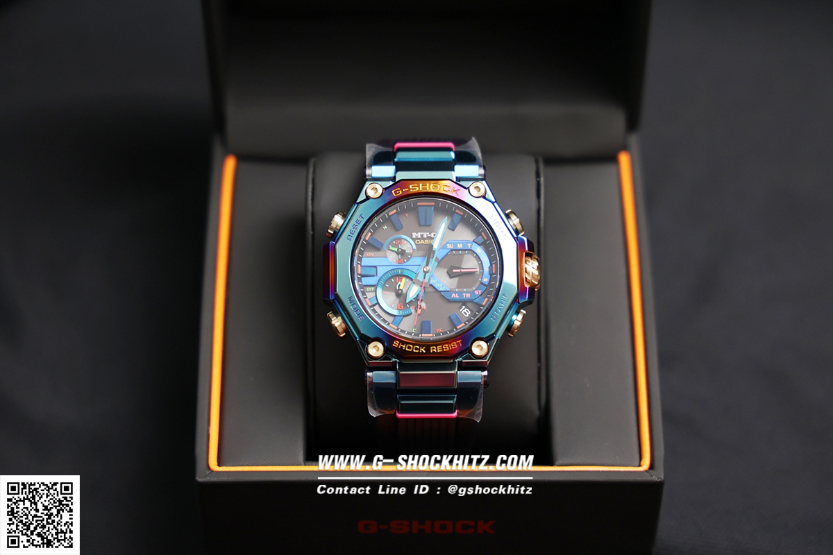 CASIO G-SHOCK นาฬิกาข้อมือ นาฬิกากันน้ำ นาฬิกาของแท้ ประกันศูนย์ CMG 1 ปี รุ่น MTG-B2000PH-2A นาฬิกาสีน้ำเงิน
