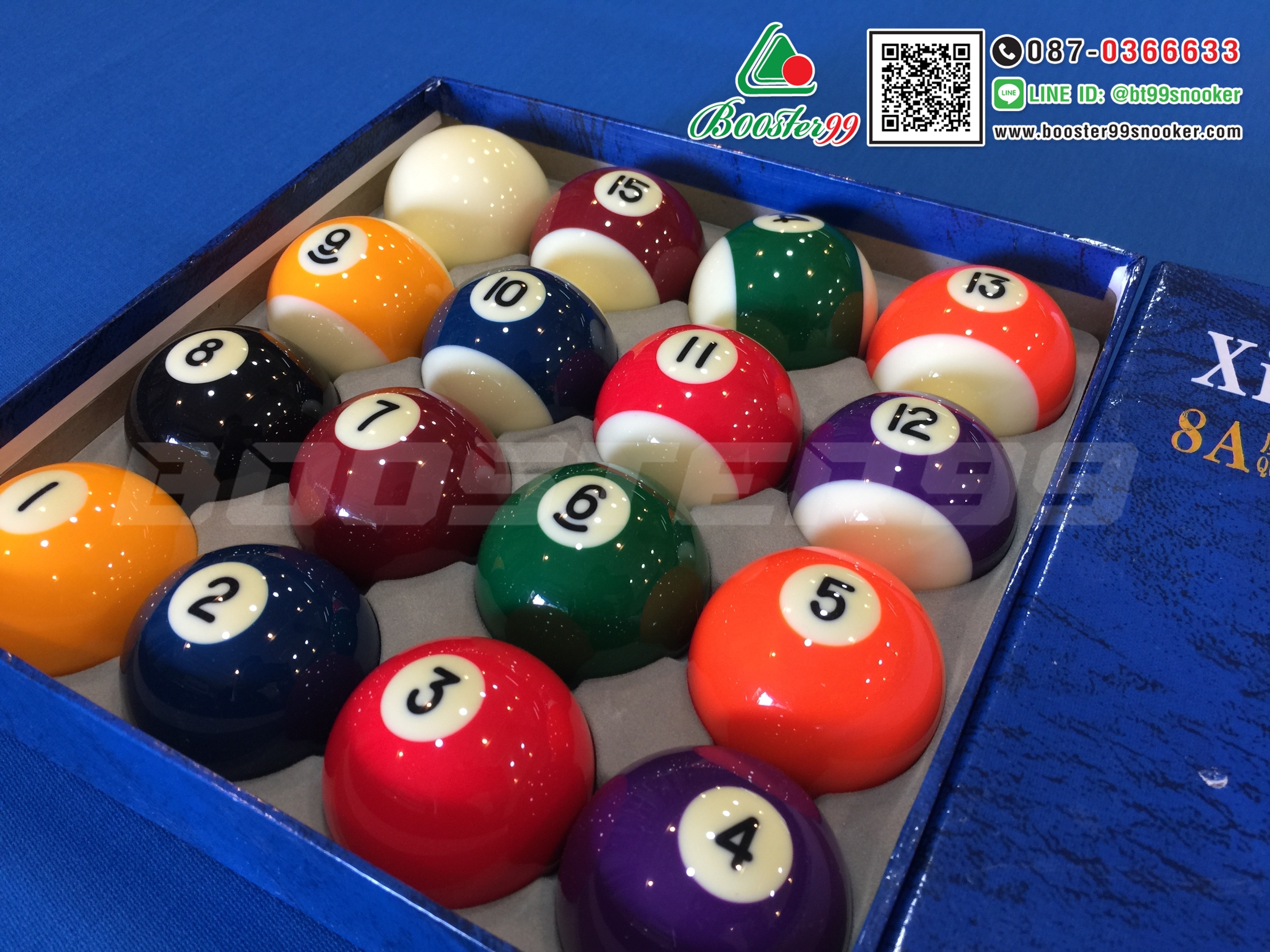 ลูกผีลาย ขนาดมาตรฐาน 52.5 มิล คุณภาพ 8A (ราคาต่อ 1ชุด=16ลูก)