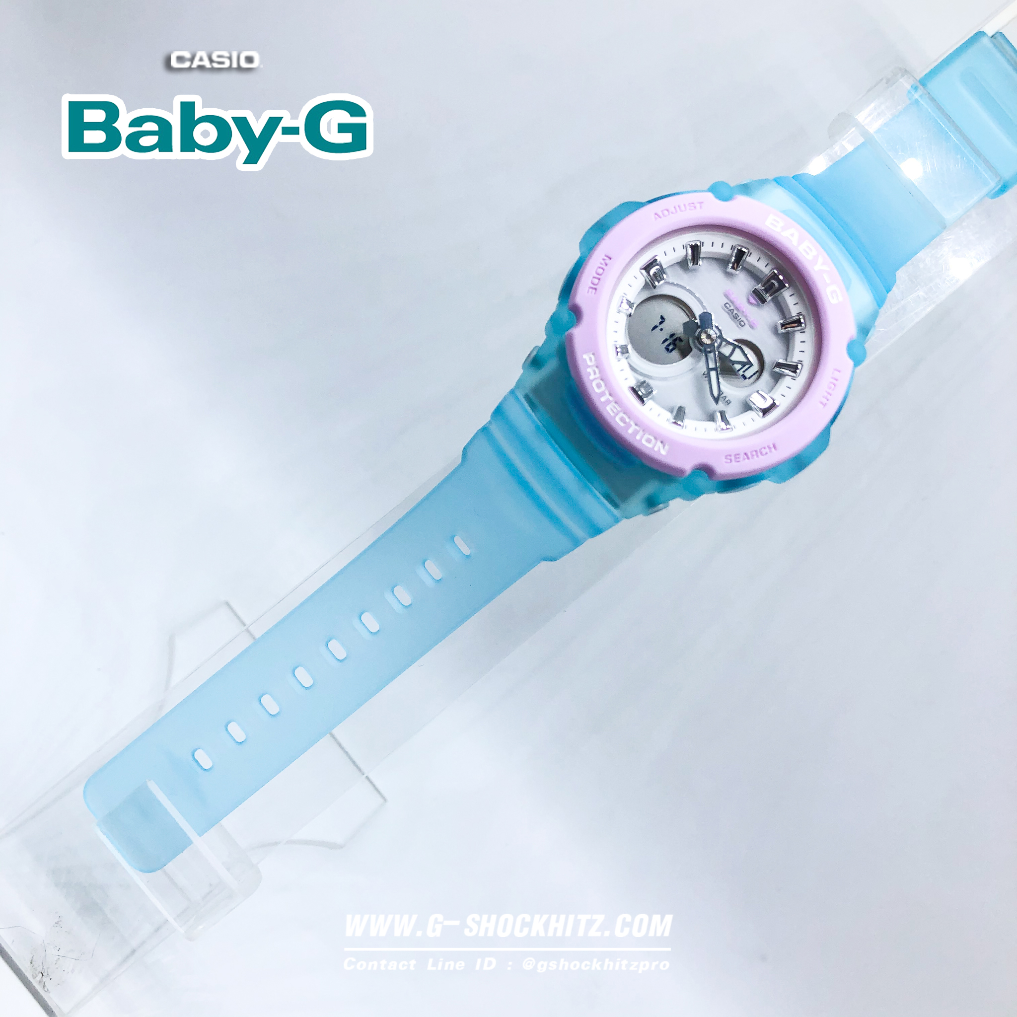 CASIO BABY-G นาฬิกาข้อมือ นาฬิกากันน้ำ นาฬิกาของแท้ ประกันศูนย์ CMG 1 ปี รุ่น BGA-270-2A นาฬิกาสีฟ้า