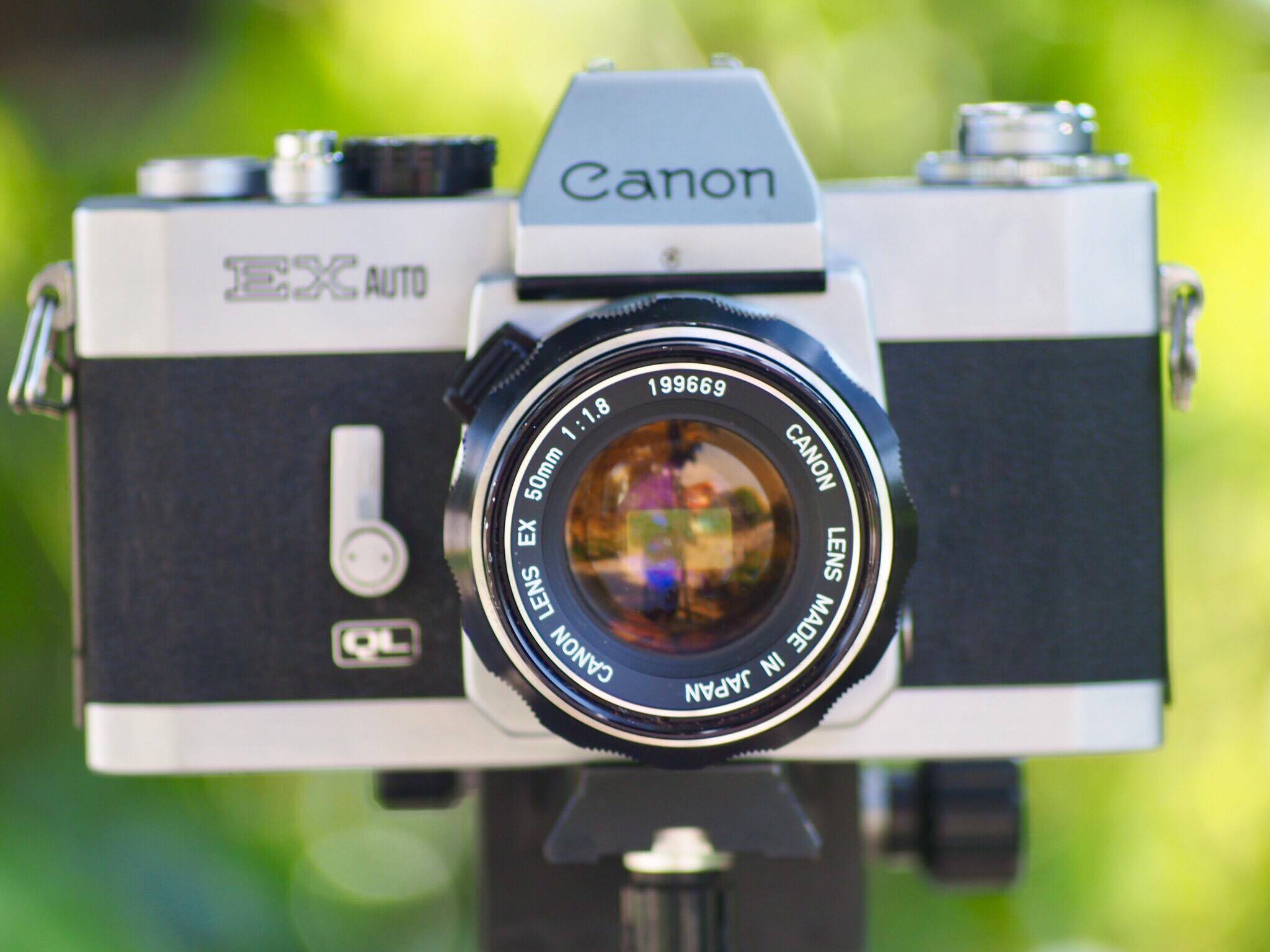 F1.8 Canon EX QL AUTO フィルムカメラ 矢板発24時: ギミックなカメラCANON EX AUTOを紹介しましょう。