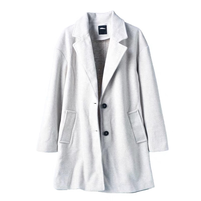 เสื้อโค้ดกันหนาว เสื้อกันหนาว overcoat โค้ทวูล สักหลาด ผสมวูล สีดำ แต่งคอปก กระดุมสองแถว แบรนด์ATCHING สำเนา สำเนา สำเนา สำเนา สำเนา ดำ
