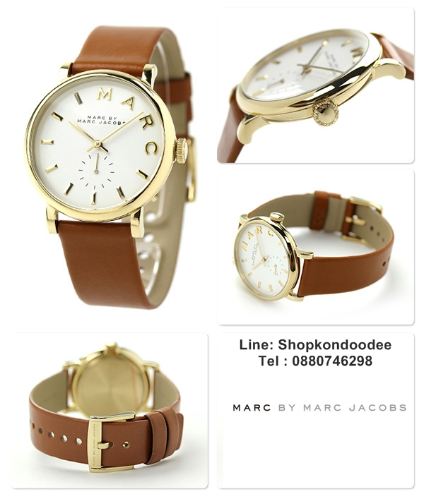 Mbm1316 Marc By Marc Jacobs Baker White Dial Leather Ladies