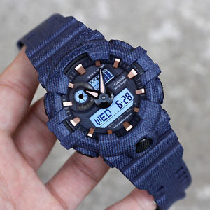 CASIO G-SHOCK นาฬิกาข้อมือ นาฬิกากันน้ำ นาฬิกาของแท้ ประกันศูนย์ CMG 1 ปี รุ่น GA-700DE-2A นาฬิกาสีน้ำเงิน