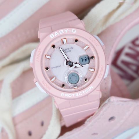 CASIO BABY-G นาฬิกาข้อมือ นาฬิกากันน้ำ นาฬิกาของแท้ ประกันศูนย์ CMG 1 ปี รุ่น BGA-250-4A นาฬิกาสีส้ม