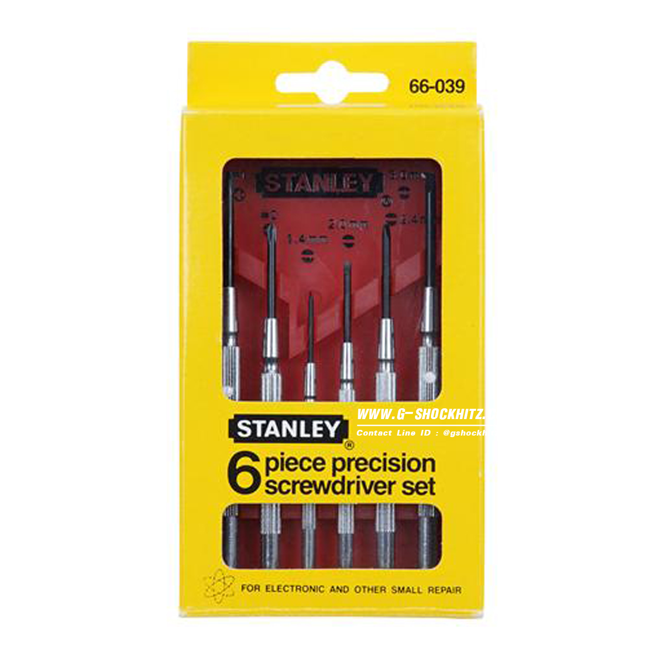 STANLEY เครื่องมือ พร้อมส่ง อุปกรณ์สำหรับซ่อมนาฬิกา ไขควงซ่อมนาฬิกา รุ่น 66-039 สีเงิน