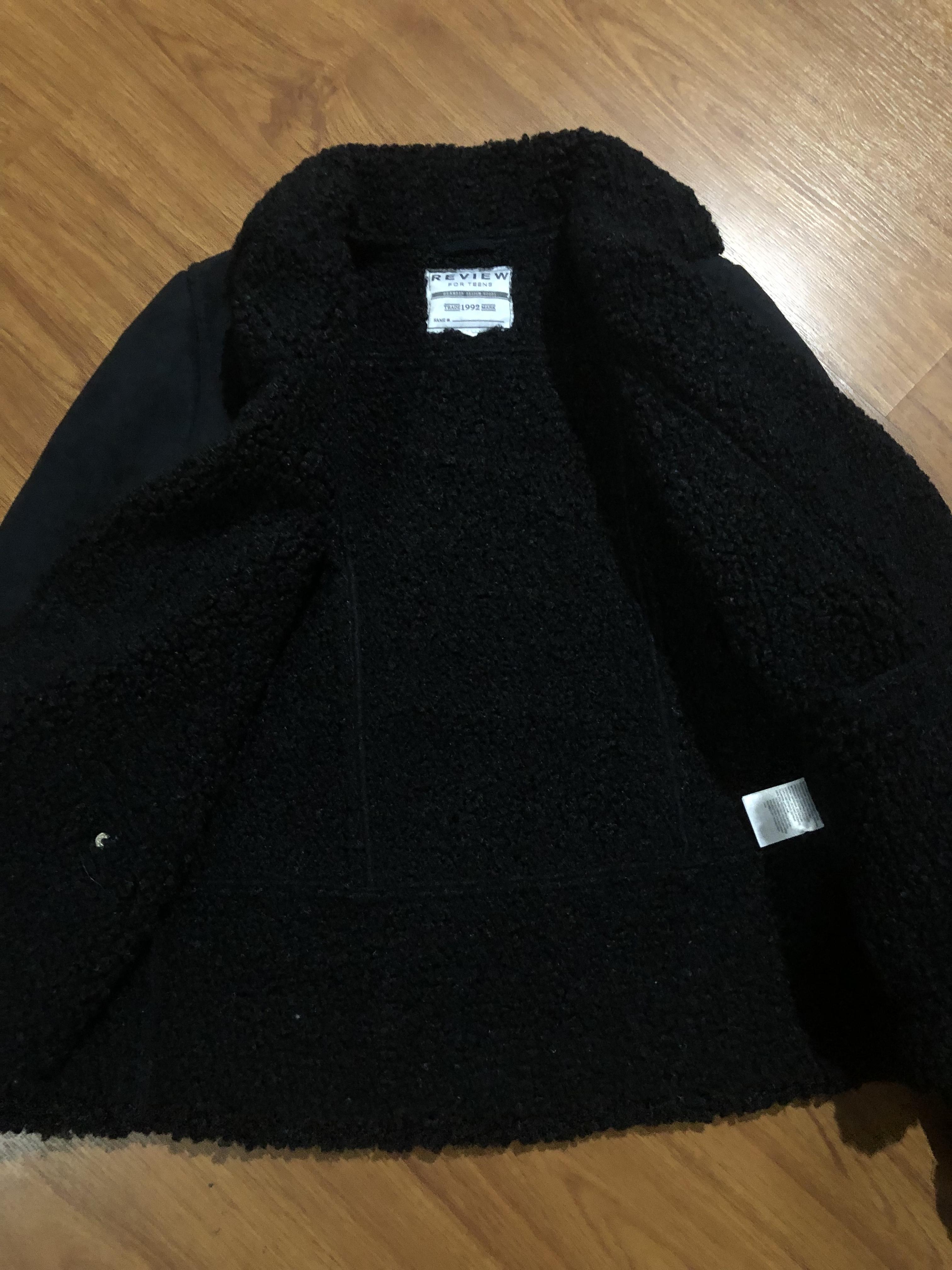 เสื้อโค้ท กันหนาว Pea coat หนังกลับ สีดำ REVIEW ดำ