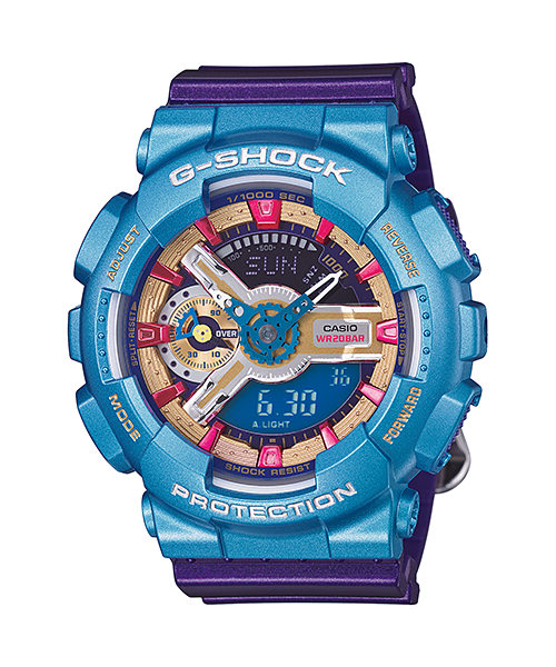 CASIO G-SHOCK นาฬิกาข้อมือ นาฬิกากันน้ำ นาฬิกาของแท้ ประกันศูนย์ CMG 1 ปี รุ่น GMA-S110HC-6 นาฬิกาสีฟ้า