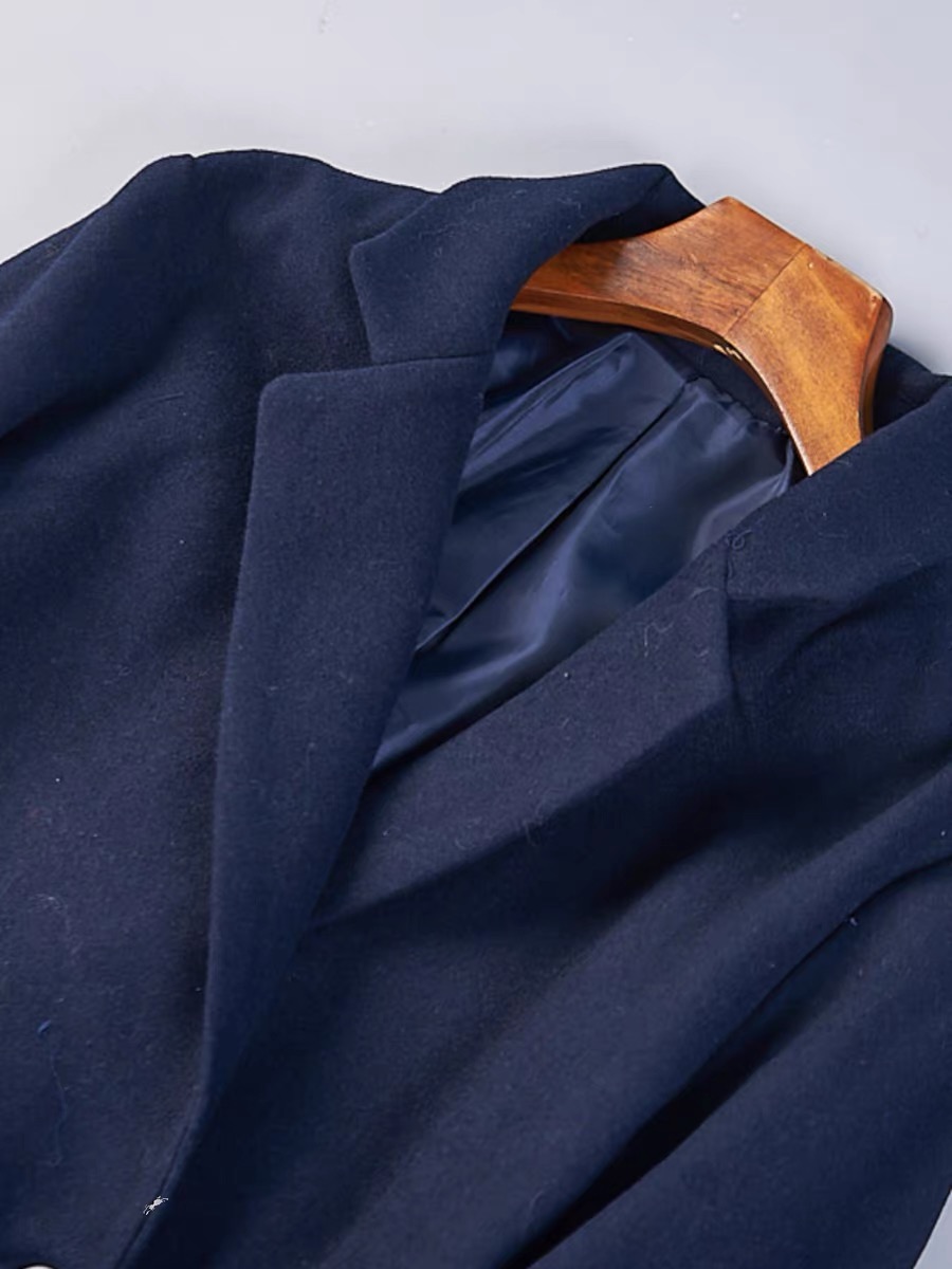 เสื้อโค้ทวูล Trench coat เสื้อโค้ทวูล โค้ทสีดำ แบรนด์ C&A สำเนา