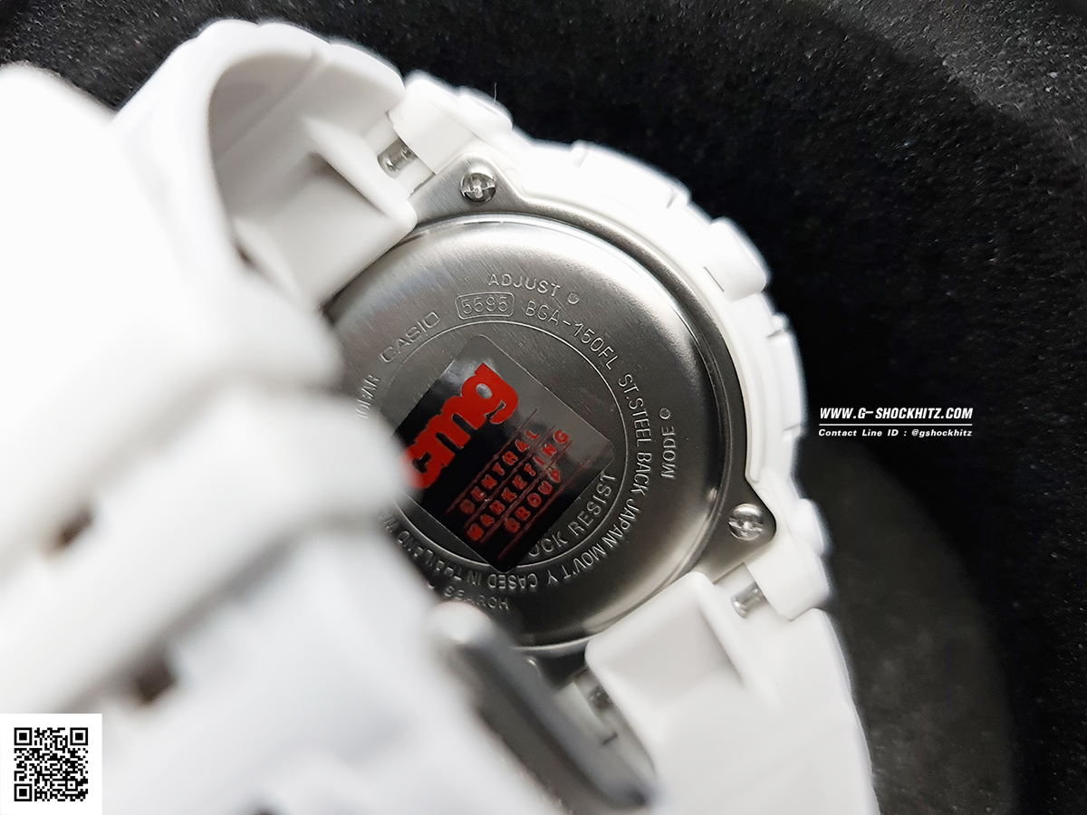 CASIO BABY-G นาฬิกาข้อมือ นาฬิกากันน้ำ นาฬิกาของแท้ ประกันศูนย์ CMG 1 ปี รุ่น BGA-150FL-7A นาฬิกาสีขาว