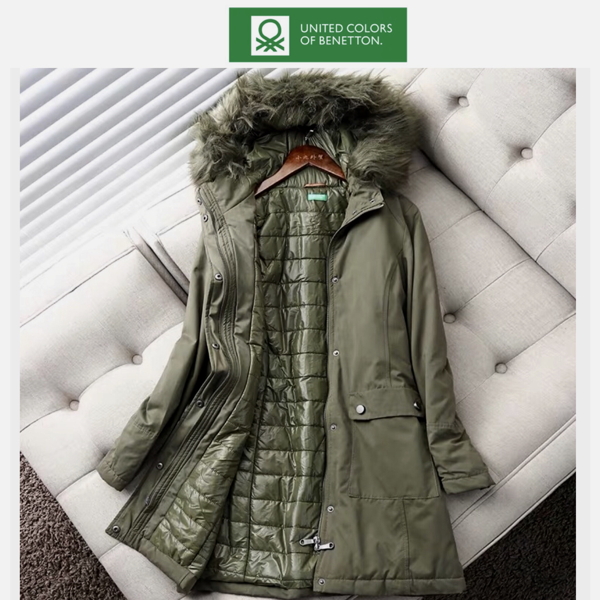 Benetton เสื้อฮูท เสื้อโค้ทฮูท กันหนาว สีกรม แต่งเฟอร์ แบรนด์ Benetton (ขนเฟอร์ถอดได้คะ) สำเนา สำเนา สำเนา สำเนา น้ำเงินกรม