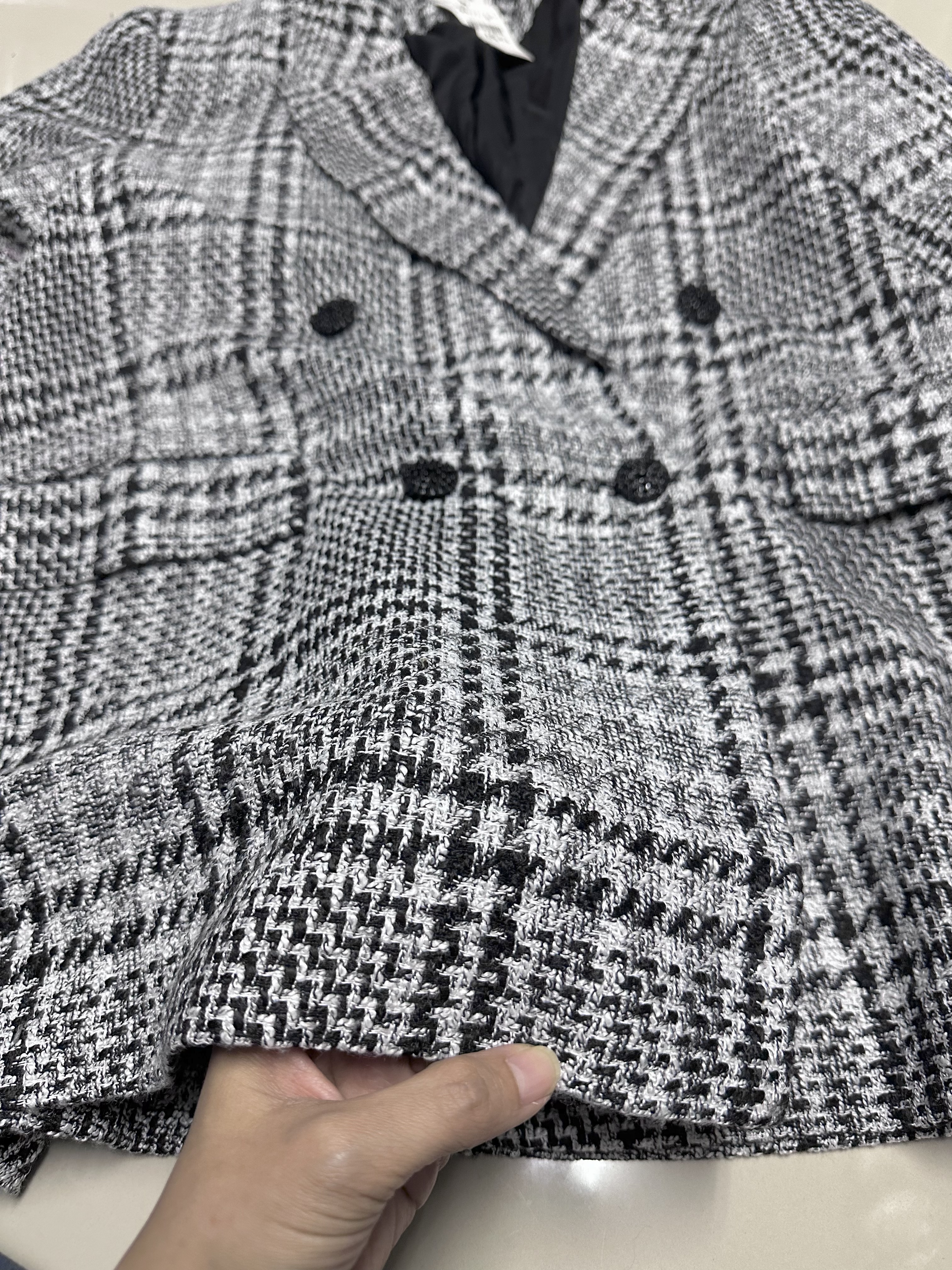 เสื้อนอก เสื้อคลุม ทรงสูท ลายตารางเทาดำ เสื้อคลุม เบลเซอร์ Blazer check ❄️แบรนด์✨Pimkie✨ แท้💯% แบรนด์ PIMKIEสำเนา