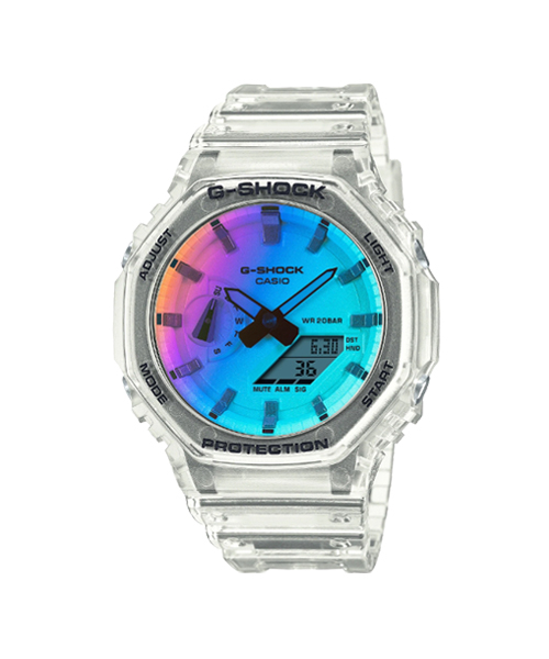 CASIO G-SHOCK นาฬิกาข้อมือ นาฬิกากันน้ำ นาฬิกาของแท้ ประกันศูนย์ CMG 1 ปี รุ่น GA-2100SRS-7A นาฬิกาหลากสี