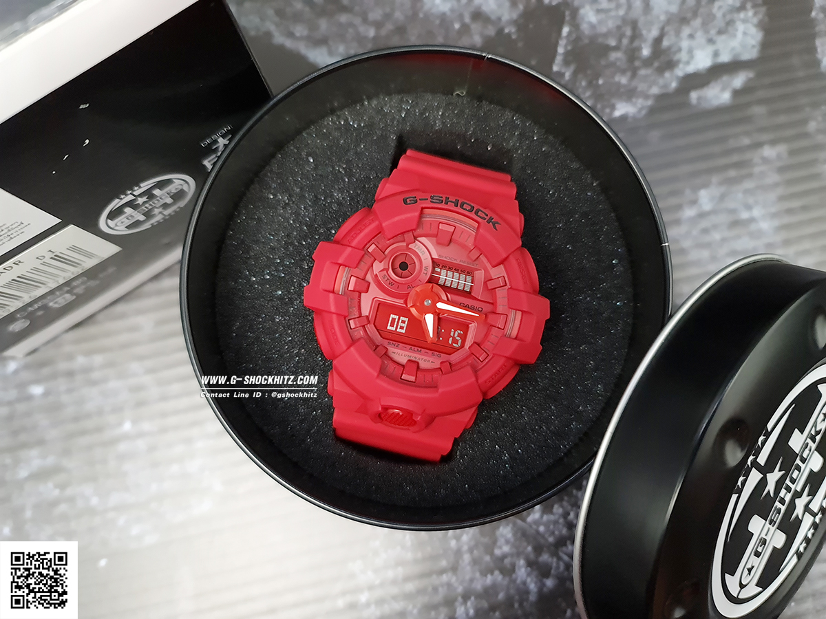 CASIO MID YEAR SALE G-SHOCK พร้อมส่ง นาฬิกาข้อมือ นาฬิกากันน้ำ นาฬิกาของแท้ ประกันศูนย์ CMG 1 ปี รุ่น GA-735C-4A นาฬิกาสีแดง