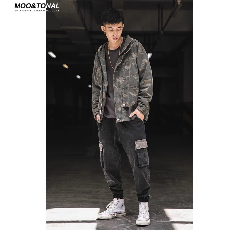 เสื้อฮู้ดลายพราง ทหาร เสื้อแจ็คเก็ตลายพราง เสื้อนอก แนวทหาร แพทเทินสวย เท่ห์ มาก คะ ลายพราง