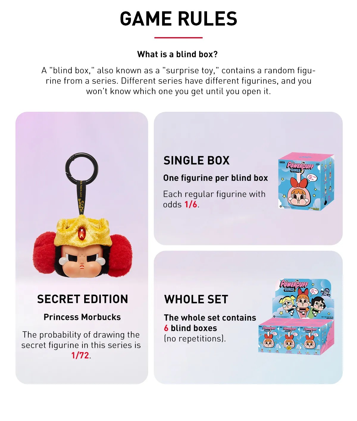 POPMART CRYBABY × Powerpuff Girls Series-Vinyl Face Plush Blind Box พวงกุญแจCRYBABY พวงกุญแจPOWERPUFFGIRLS