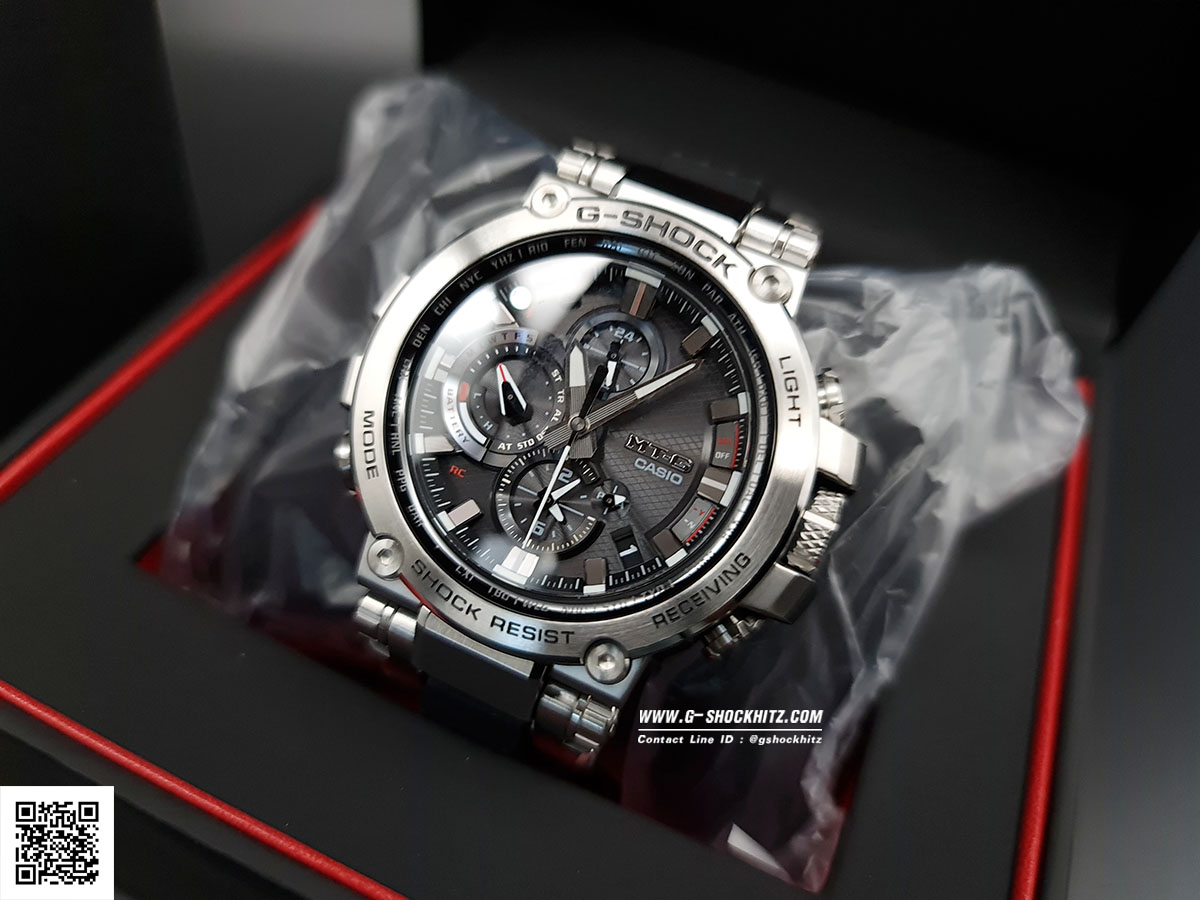 CASIO MID YEAR SALE G-SHOCK นาฬิกาข้อมือ นาฬิกากันน้ำ นาฬิกาของแท้ ประกันศูนย์ CMG 1 ปี รุ่น MTG-B1000-1A นาฬิกาสีเงิน