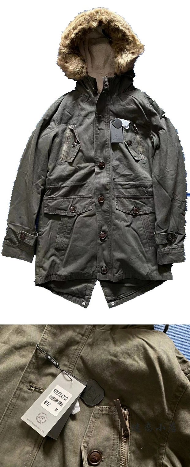 Enos jean75 เสื้อกันหนาว ติดฮูท เสื้อcoat แบรนด์ ENOS JEAN 75 แต่งซับขนอุ่นด้านใน (ขนด้านในถอดใส่ได้ทั้งชิ้นเลยคะ เขียว